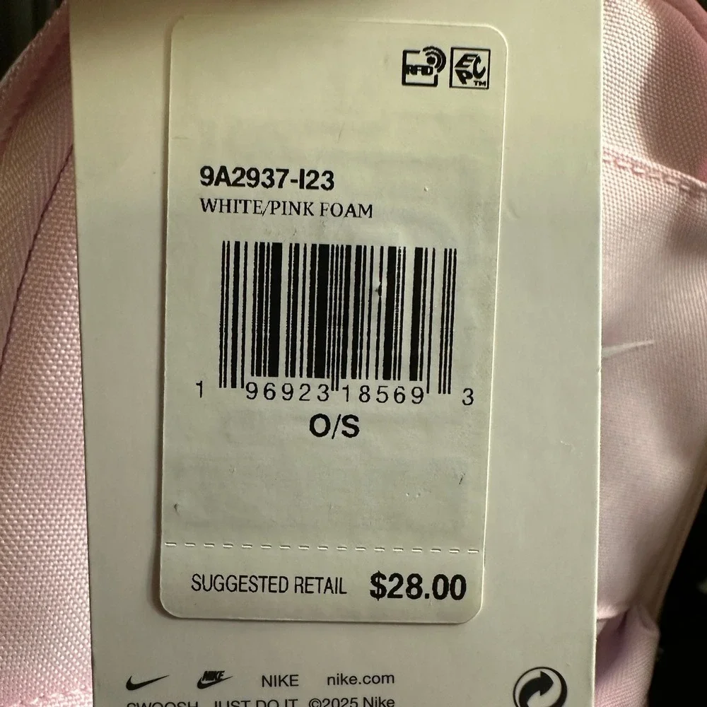 Nike Lunch Bag OS Pink Just Do It Insulated Canvas Swoosh NEW 9A2976-A8F